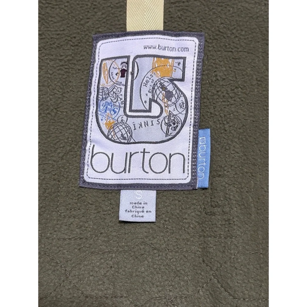 Burton olive green and lemon yellow ski/snowboard winter coat - Picture 9 of 10